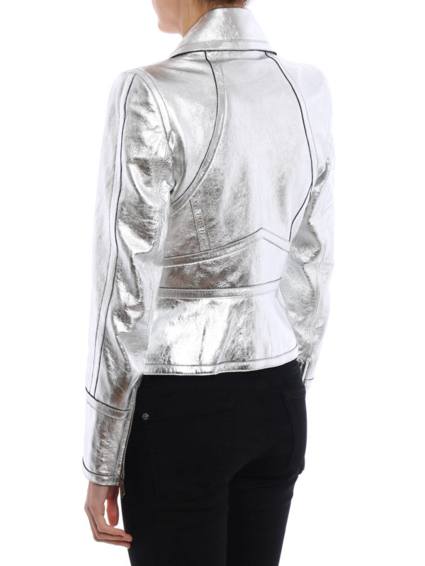 Ledermantel Fur Damen - Silber shop online: DSQUARED2