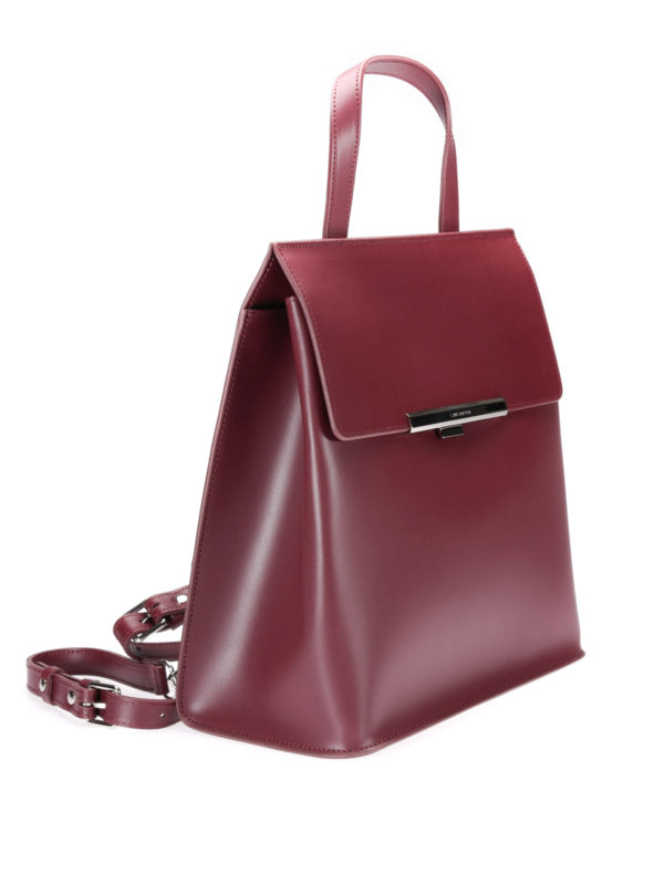 LANCASTER: backpacks online - Leather backpack with flap