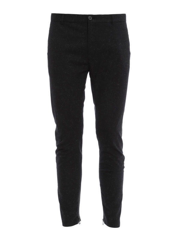 LANVIN: casual trousers - Ankle zip trousers