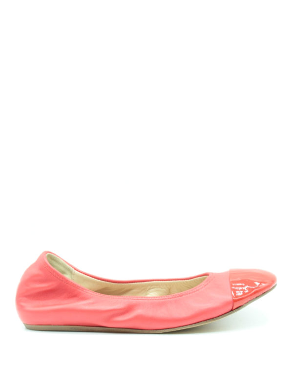 LANVIN: ballerine - Ballerine elasticizzate in pelle