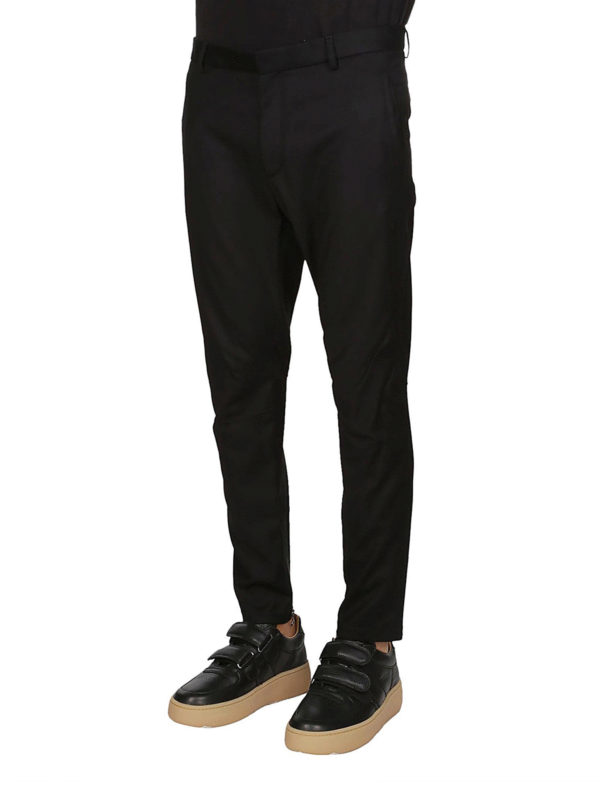 کژوال Lanvin - Biker black cotton trousers - RMTR0011A1710