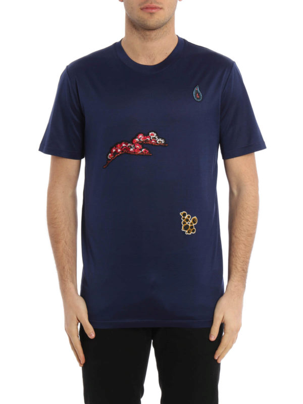 LANVIN: t-shirts online - Embroidered patch T-shirt