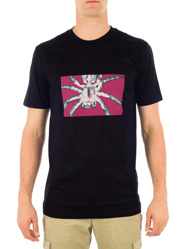 LANVIN: t-shirts online - Printed spider cotton T-shirt