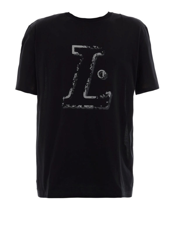 LANVIN: t-shirts - L black T-shirt