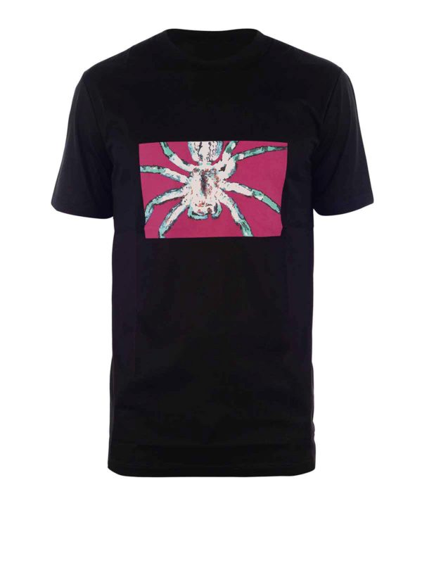 LANVIN: t-shirts - Printed spider cotton T-shirt