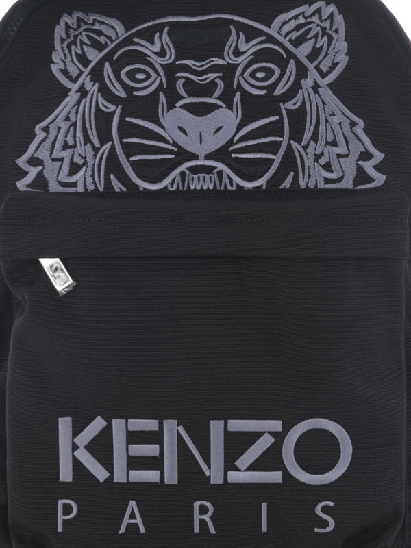 Large Tiger canvas backpack shop online: KENZO