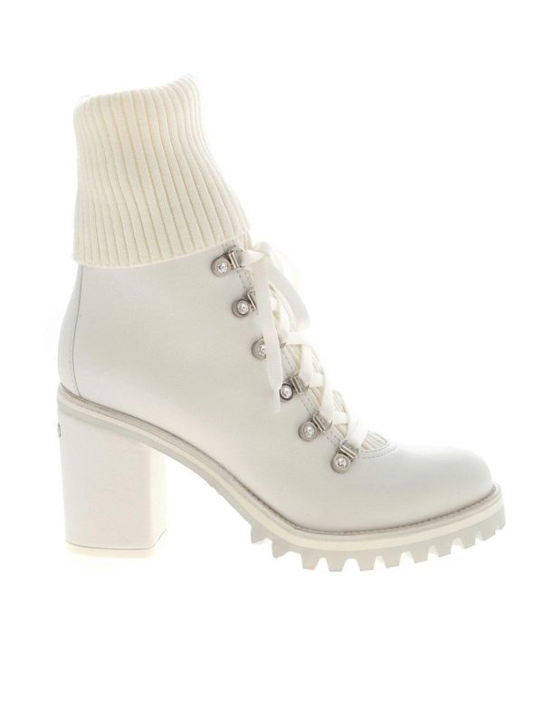 Le Silla: ankle boots - St. Moritz white ankle boots featuring heel