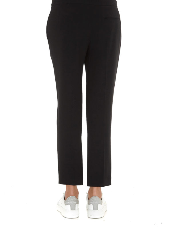 Leaf crepe trousers shop online: ALEXANDER MCQUEEN