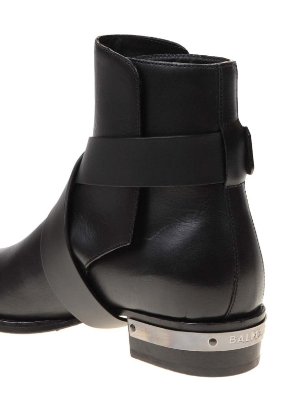 Leather ankle boots shop online: Balmain