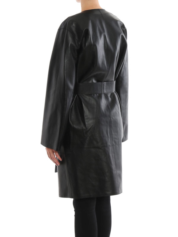 Ledermantel - Schwarz shop online: LOEWE