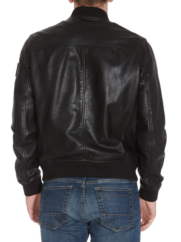Leather bomber jacket shop online: BELSTAFF