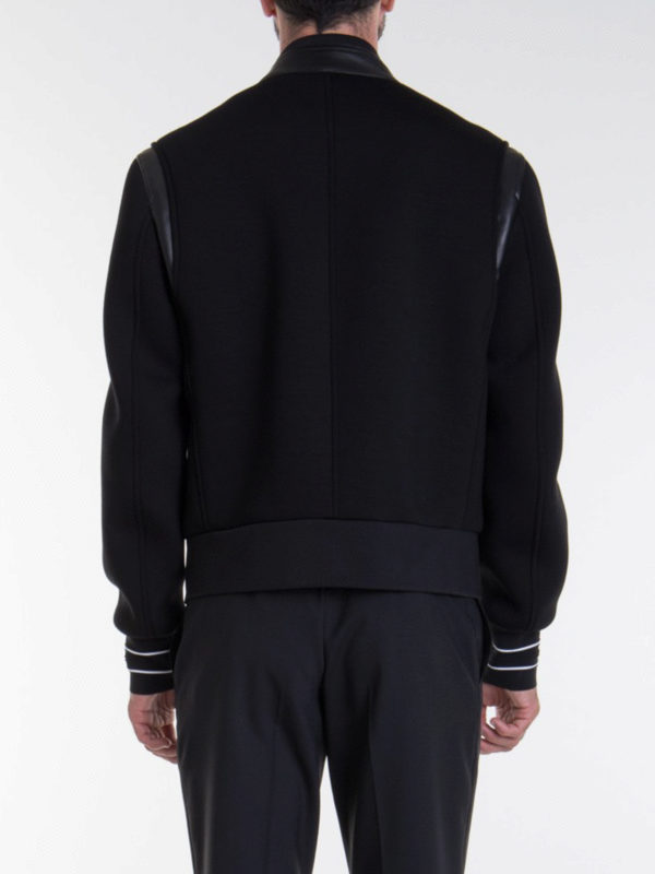 Leather front bomber jacket shop online: NEIL BARRETT