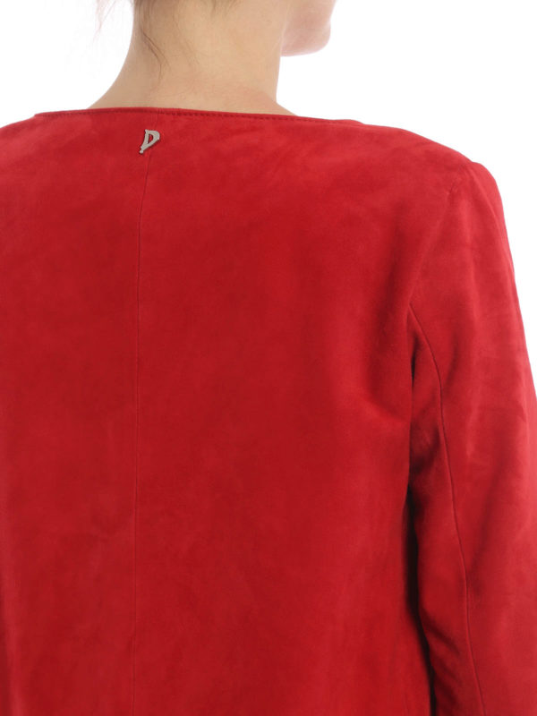 leather jacket shop online Fringed suede jacket