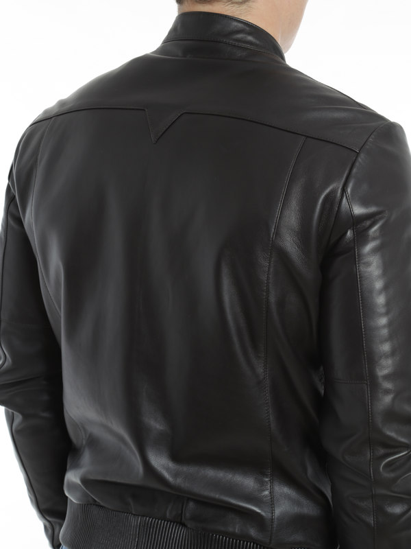 レザージャケット shop online レザーコート メンズ - ダークブラウン