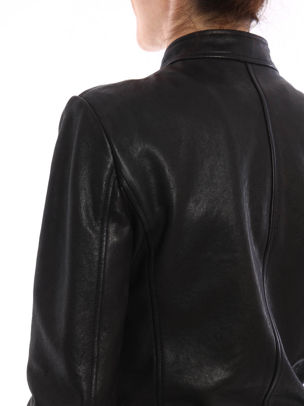leather jacket shop online Lion Piercing leather jacket