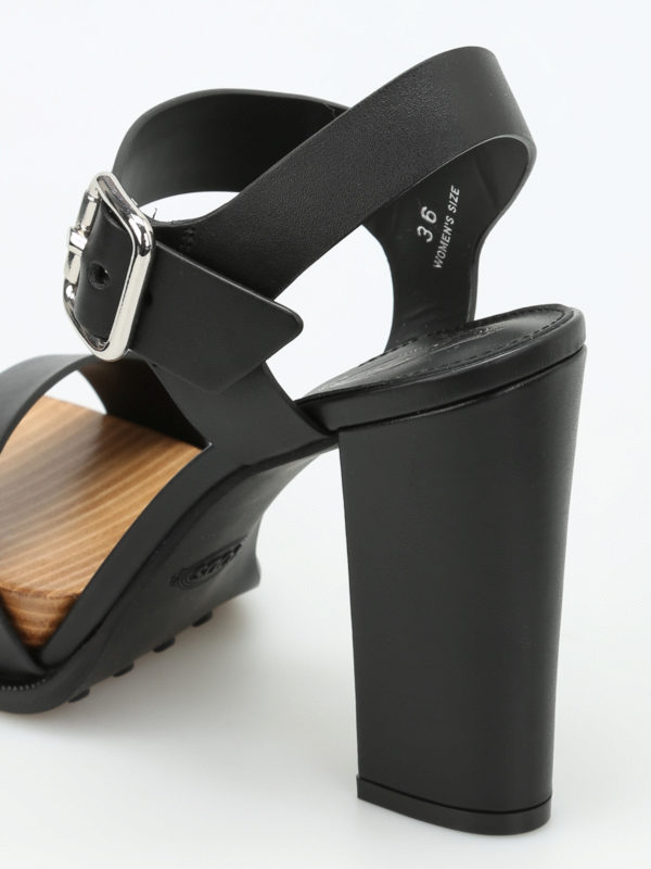 Leather platform sandals shop online: TOD