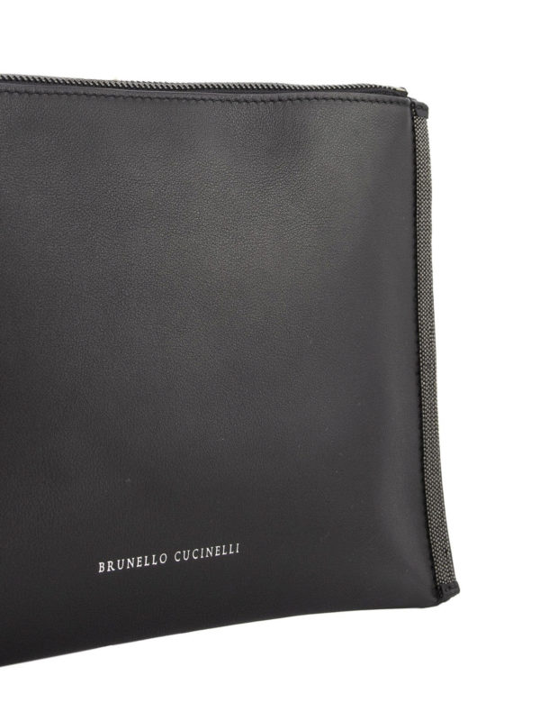 Leather pouch shop online: BRUNELLO CUCINELLI