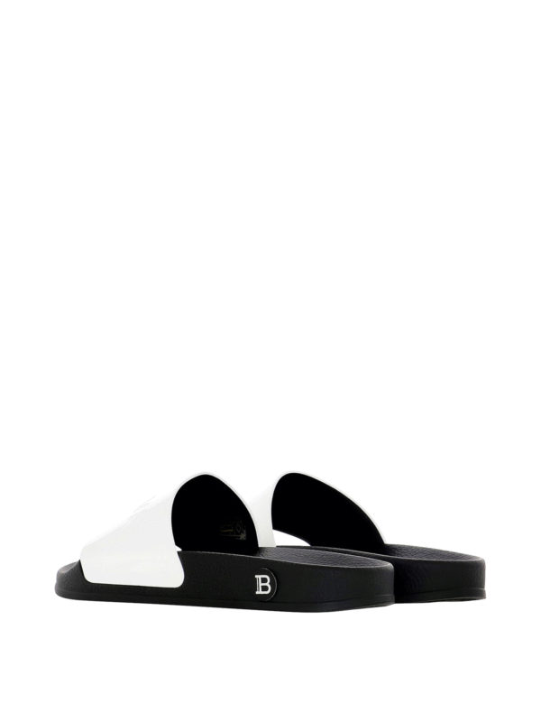Leather slides shop online: Balmain