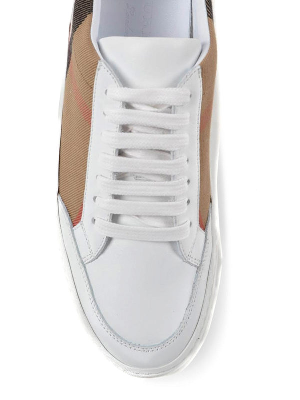 Leather sneakers shop online: BURBERRY