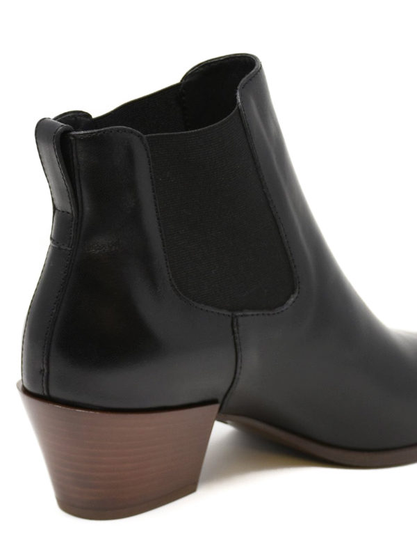 Leather Texan booties shop online: HOGAN