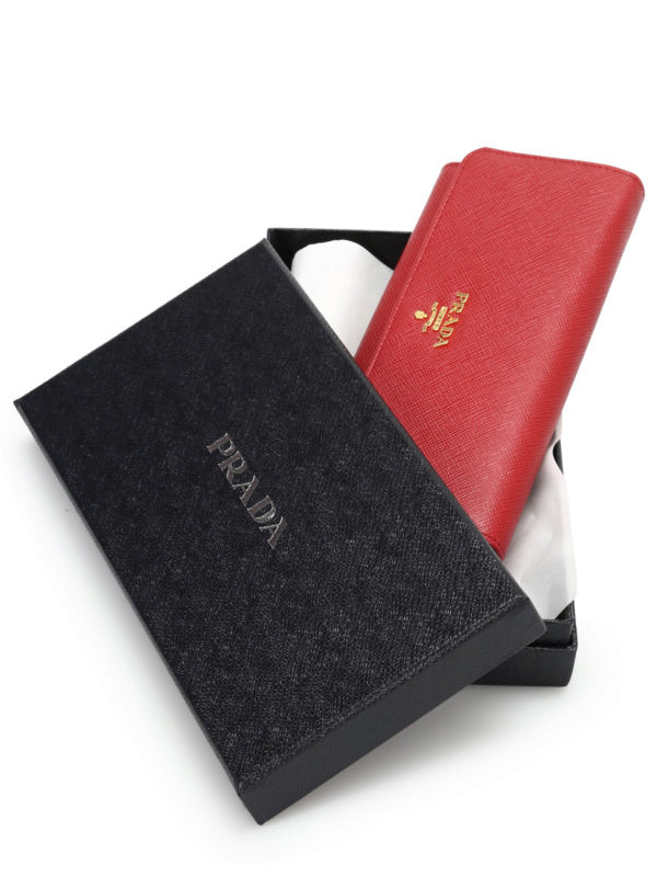 Leather wallet shop online: PRADA
