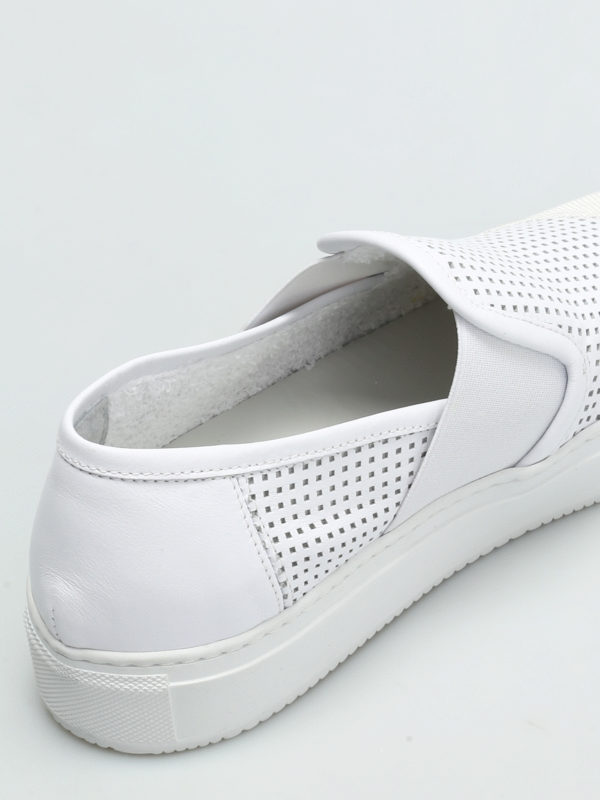 Leon drilled leather slip-ons shop online: PHILIPPE MODEL
