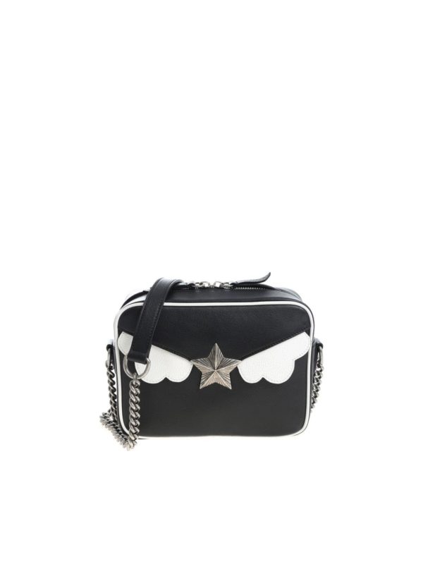 Les Jeunes Etoiles: cross body bags - "Camera" black shoulder bag