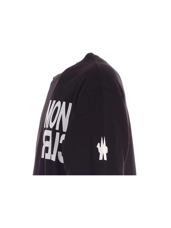 Lettering logo T-shirt in black shop online: MONCLER GRENOBLE