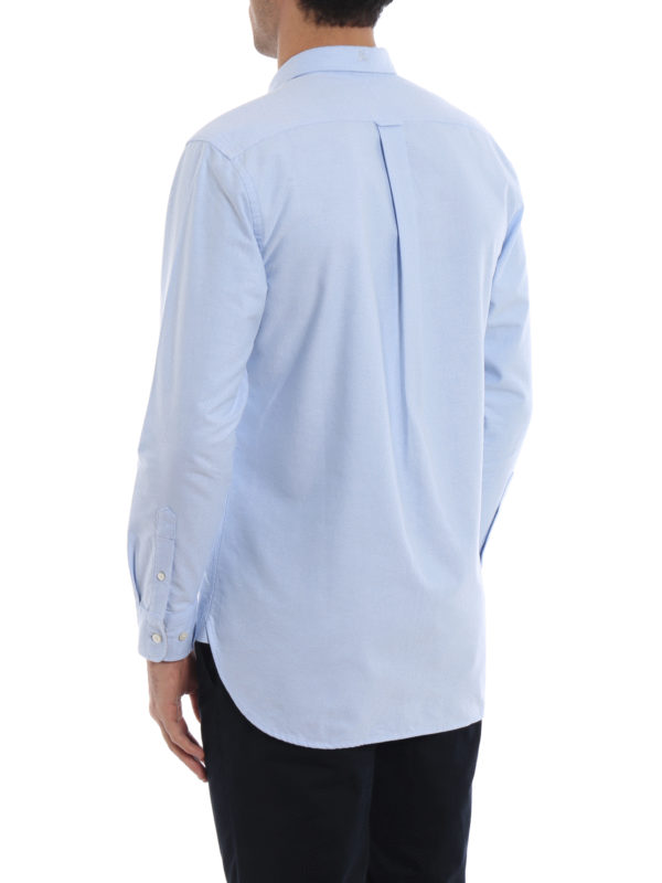 Light blue Harry shirt with check-faced cuffs shop online: BURBERRY