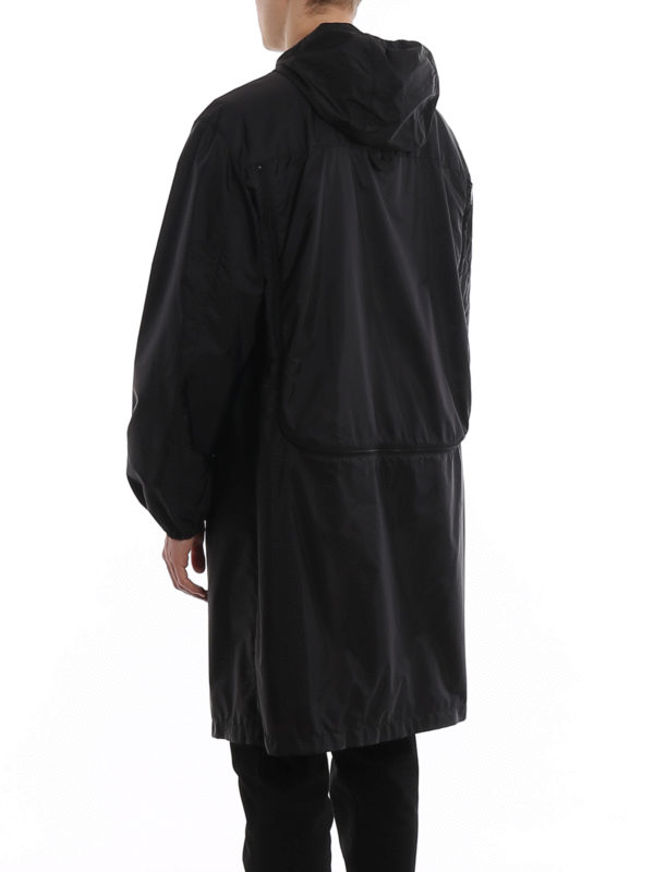 Light nylon raincoat shop online: PRADA