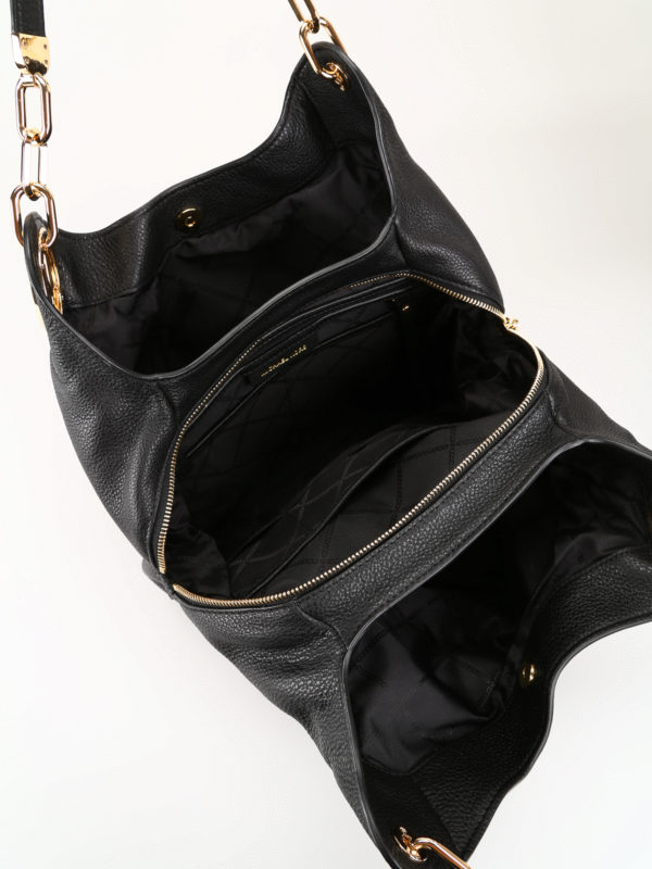 Lillie black large shoulder bag shop online: MICHAEL KORS
