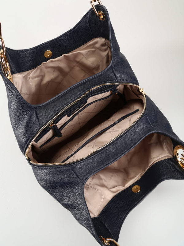 Lillie blue large shoulder bag shop online: MICHAEL KORS