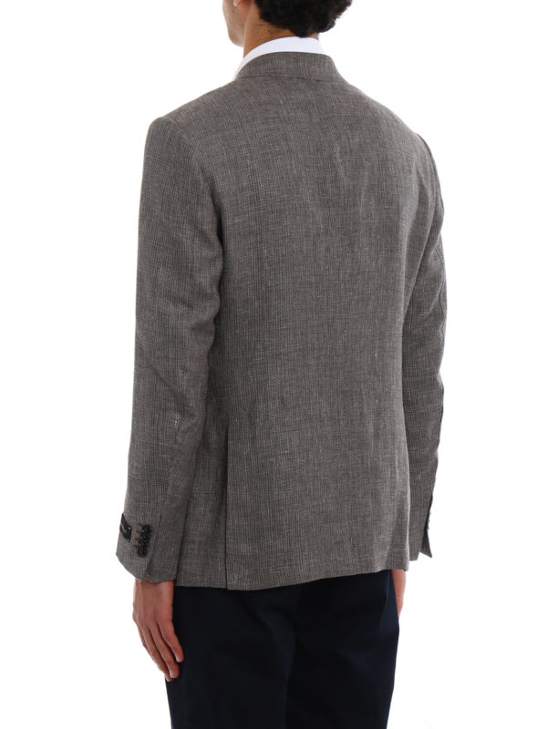 Linen blend unstructured blazer shop online: ERMENEGILDO ZEGNA