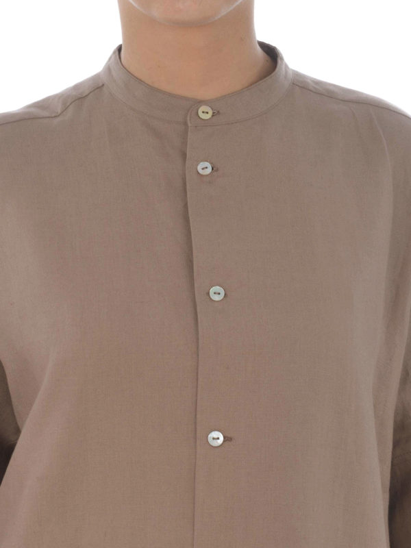 Linen shirt dress shop online: FAY