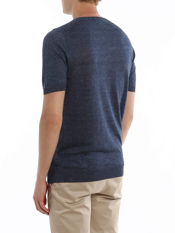 Rundhalspullover - Blau shop online: Paolo Fiorillo