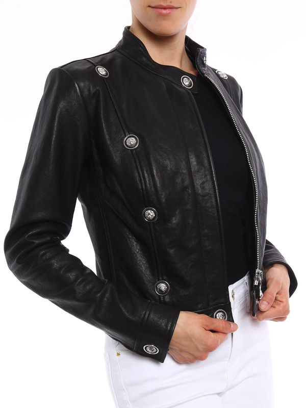 Lion Piercing leather jacket