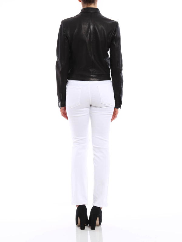 Lion Piercing leather jacket shop online: Versus Versace