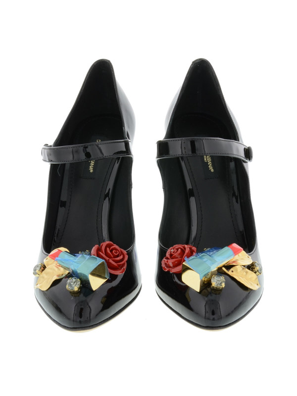 Lipstick patent leather pumps shop online: DOLCE & GABBANA