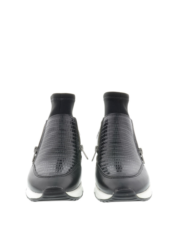 Liu Black python high top sneakers shop online: ASH