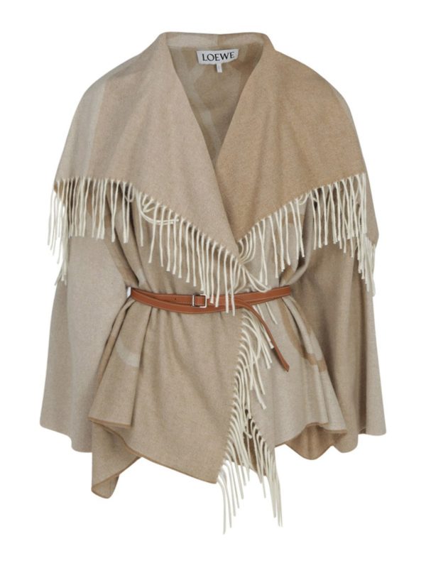 LOEWE: Capes & Ponchos - Cape - Beige