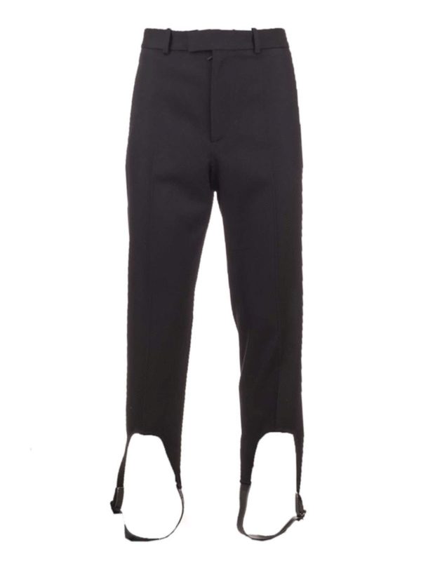 LOEWE: casual trousers - Straps pants in black