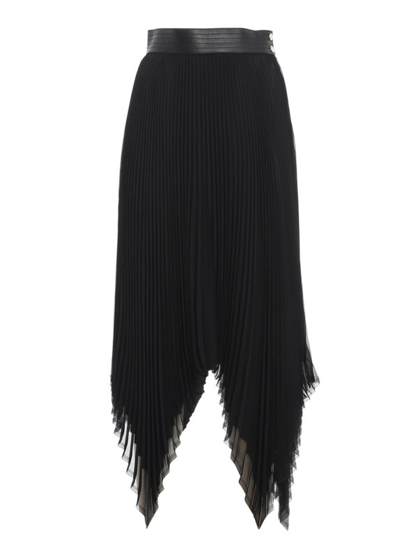Loewe Georgette accordion skirt - Black - Women | S359344XBD1100