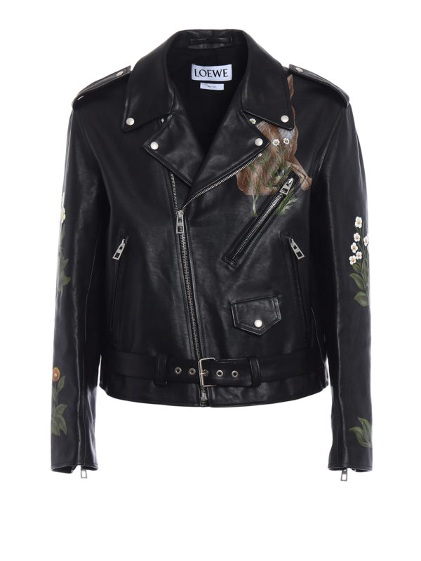 LOEWE: Chaquetas de cuero - Chaqueta De Cuero - Negro