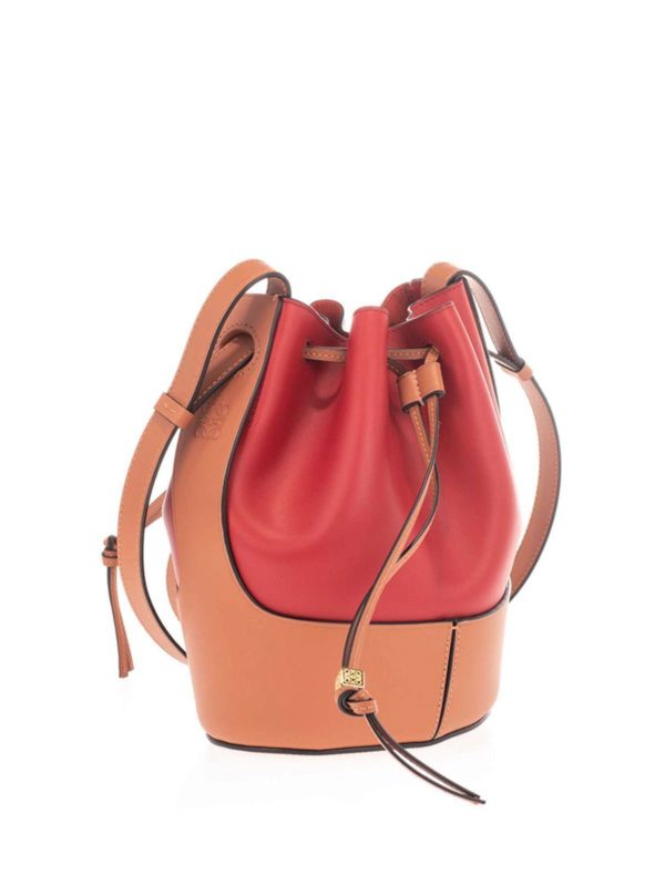 LOEWE: Secchielli online - Borsa secchiello rossa e beige