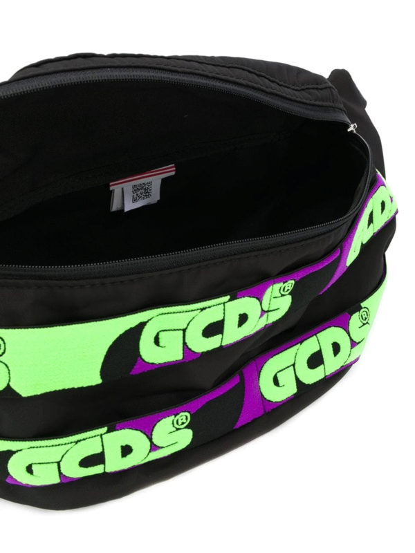 Logo elasticated band belt bag shop online: GCDS