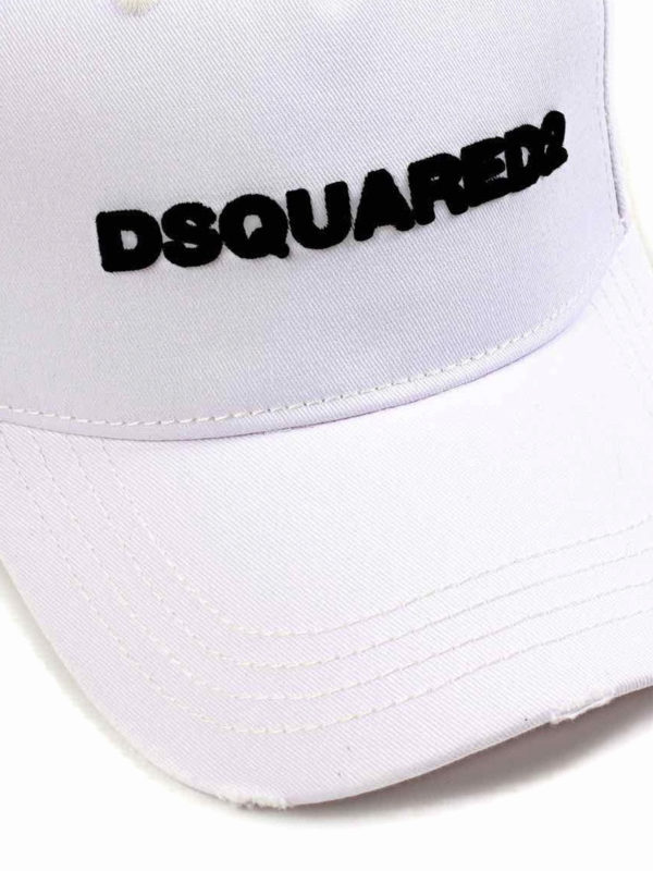 Hats & caps Dsquared2 - Logo embroidery white baseball cap -  BCM002805C00001M072