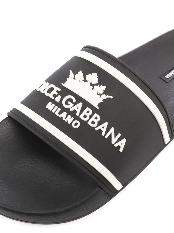 Ciabatte da mare in gomma con logo shop online: DOLCE & GABBANA