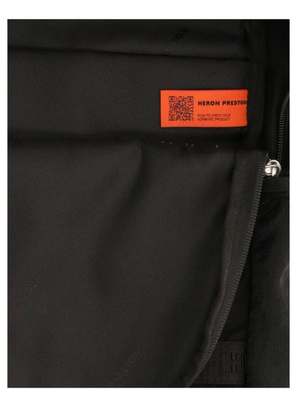 Logo patch backpack in black shop online: Heron Preston