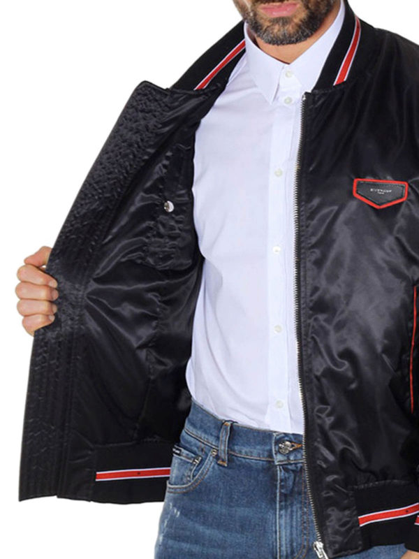 Logo patch nylon bomber jacket shop online: GIVENCHY