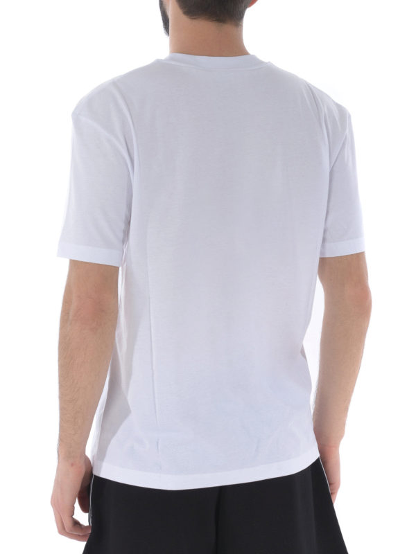 Logo patch white cotton T-shirt shop online: MCQ